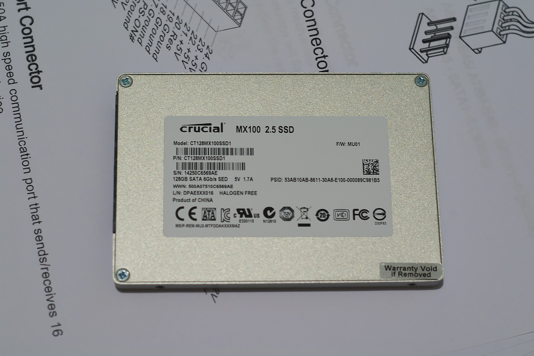SSD Crucial MX100 128Gb